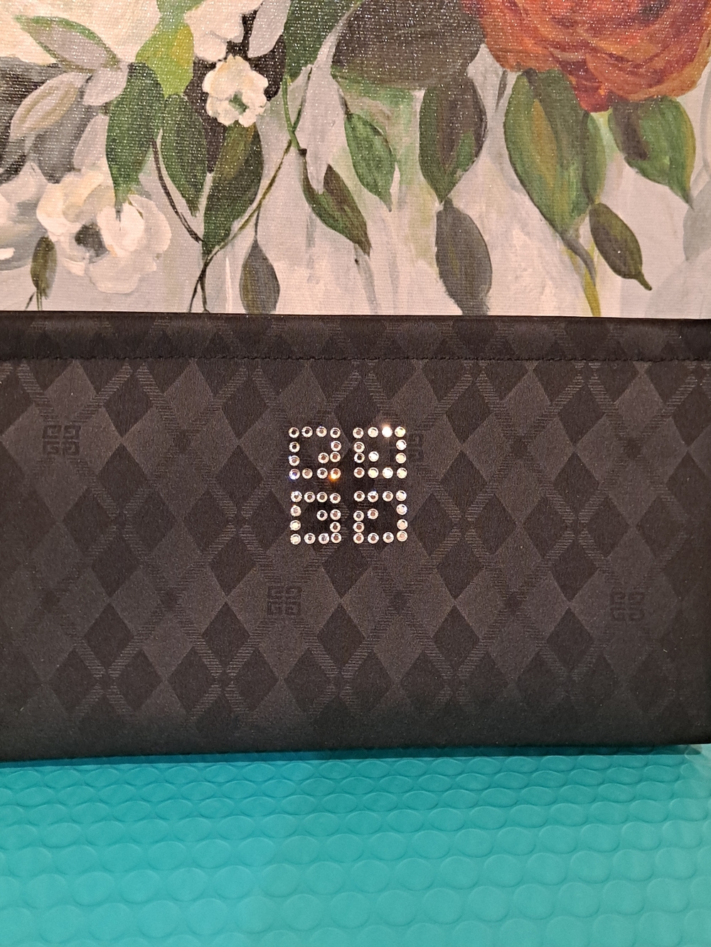 Givenchy Luxury Black Crystal-Embellished Clutch